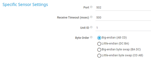 Specific Sensor Settings